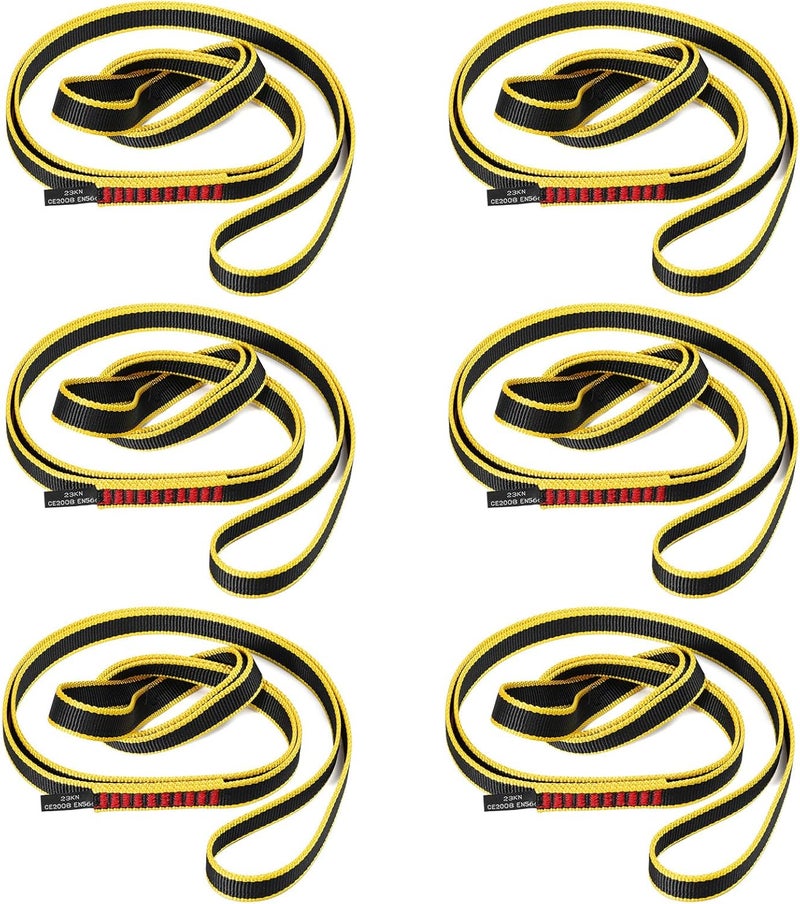 VFKENA 20MM Nylon Climbing Sling Runner 23KN CE2008/EN566 Rock Climbing Webbing Straps for Rock Climbing, Rappelling, Swing, Yoga Hammock etc - Image 1